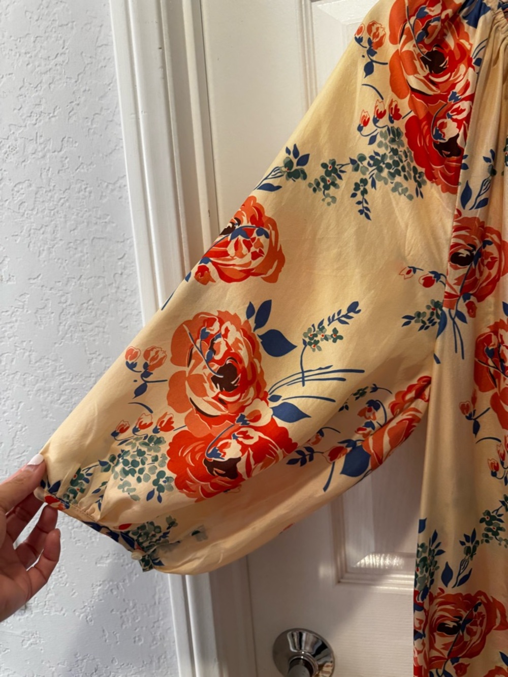 The Great. The Vestige Silk in Echo Rose Print Maxi dress Sz 1 (US S) - Picture 9 of 13